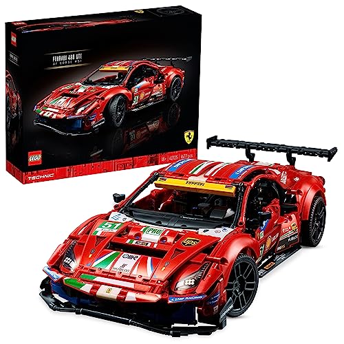 LEGO 42125 Technic Ferrari 488 GTE “AF Corse #51” Super Sports Car Exclusive Collectible Model, Collectors Set for Adults