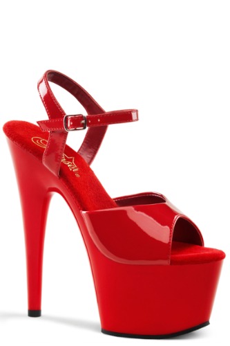 Pleaser USA Adore-709 7inch Pleasers - Patent Red | Red / UK 5 - US 8 - EU 38