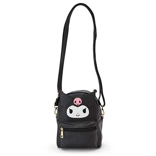 BEE&FLOWER Small Backpack Shoulder Bags Cute My Melody Kuromi PU Leather Shoulder Bag Small Backpack Shoulder Bags for Women Girls Shoulder Bag - Black