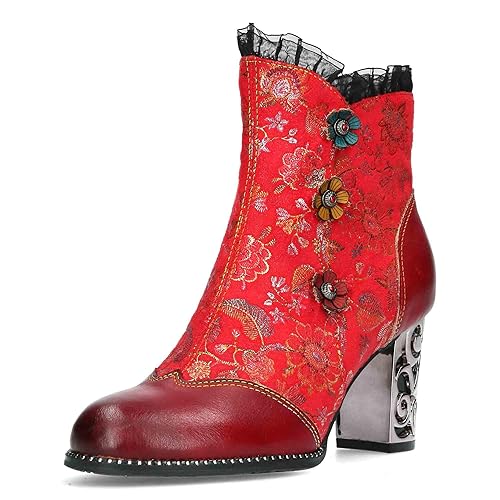 LAURA VITA Bottines Femme Ledao 14 - 38 EU - Rouge
