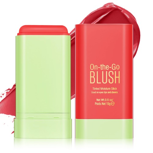 LOPHE 3 i 1 Blush Stick för kinder Läppar Ögon, Långvarig läppstift Blusher Stick, vattenfast lättviktskrämrouge för kvinnor, flickor, kindersminkning (02#, 1PCS) - 1PCS