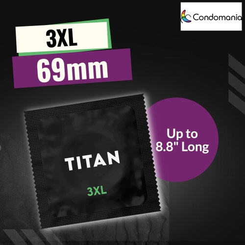 Titan 3XL Large Lubricated Condoms - 12-Pack