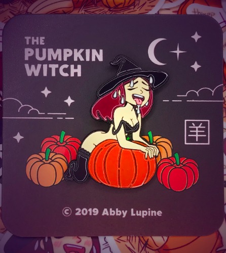 Pumpkin Witch Pin