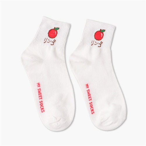 Japanese Fruit Socks - Apple