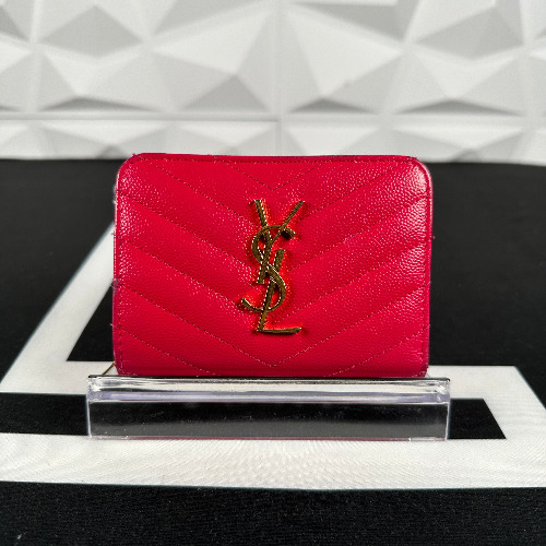 Alina: Yves Saint Laurent Compact Zip Around Wallet (1217)