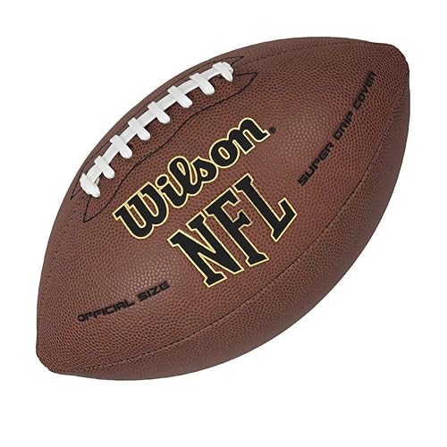 WILSON NFL Super Grip Composite Footballs - Brown - Official Size (High School & College; Ages 14+)