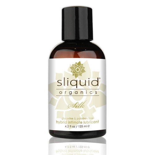 Sliquid Organics Silk - Aloe & Silicone Hybrid Lube - 4.2oz Bottle