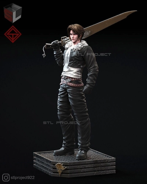 Squall Leonhart - Final Fantasy 8 - Game Garage Kit Collection - Unpainted or Pre-painted Figure Model Kit for Hobbyists and Fans