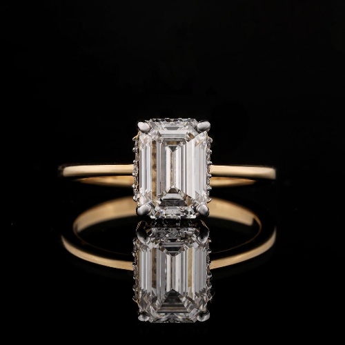 Lindsay Emerald Ring - White Gold 14k / 7
