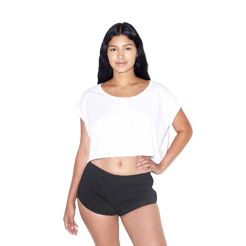 American Apparel Women's Interlock Running Short - X-Small Black/Black