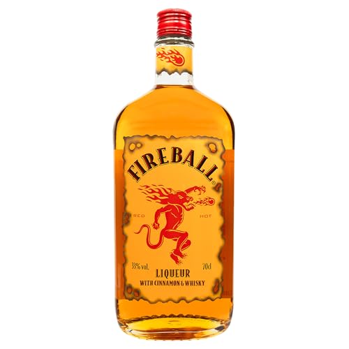 Fireball Likör Blended With Cinnamon & Whisky (1 x 0,7 l) - 700 ml (1er Pack) - Single