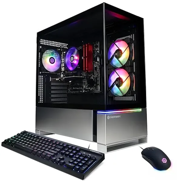 CyberPowerPC Gamer Master Gaming PC, AMD Ryzen 5 5500 3.6GHz, Radeon RX 6400 4GB, 16GB DDR4, 500GB PCIe Gen4 SSD, WiFi Ready & Windows 11 Home (GMA3100A) - R5 5500/RX 6400