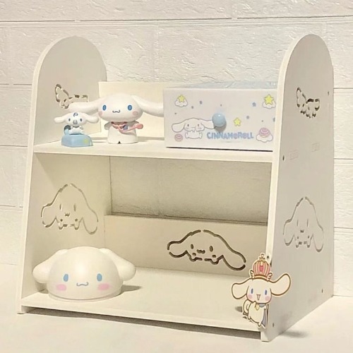 Kawaii Double Layer Display Shelves - Cinna / 29x19x29cm