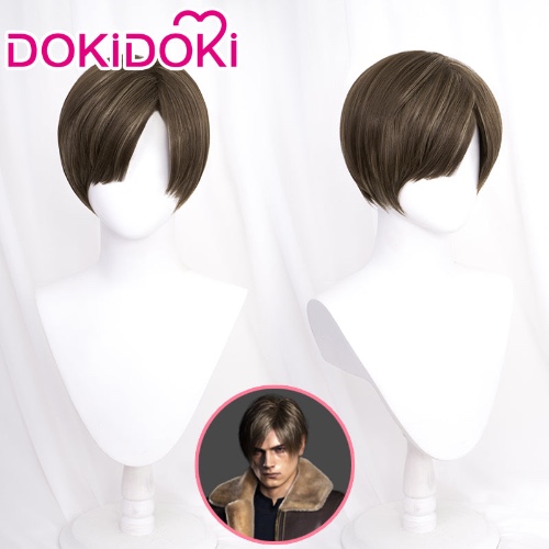 DokiDoki Moive Resident Evil Cosplay Leon S. Kennedy Wig Short Brown | Leon Wig-PRESALE