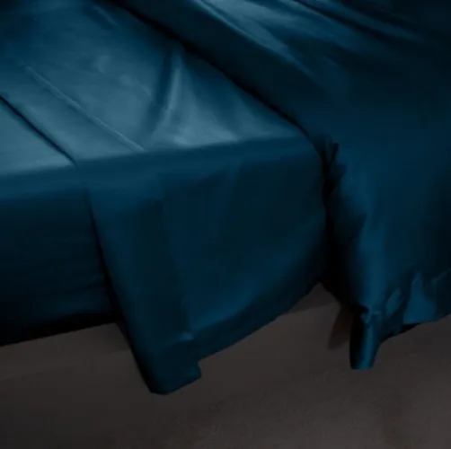 25 Momme sábana encimera de seda sin costuras(Azul Real)