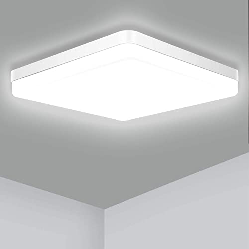 LED Ceiling Light 36W 3240lm 4000K 9Inch Square LED Flush Mount Ceiling Lighting Fixture for Kitchen, Bedroom, Living Room, Utility Laundry Closet Room Natural White - 36W