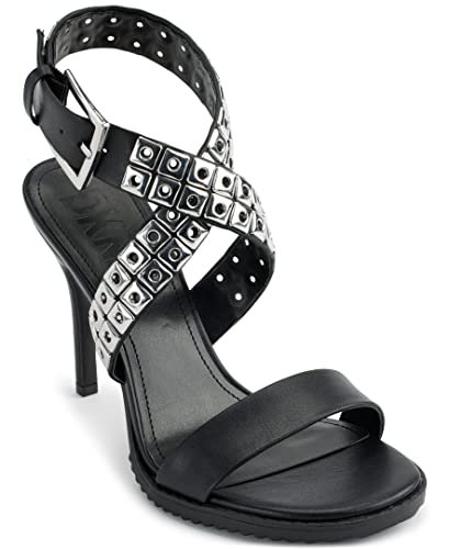 DKNY Women's Essential Open Toe Fashion Pump Heel Sandal Heeled, Black, 5