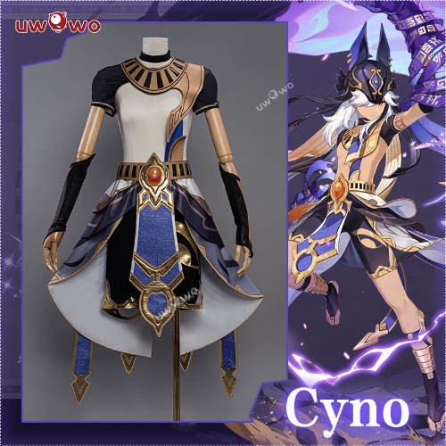 【Pre-Sale】Uwowo Genshin Impact: Cyno Boy Sumeru Electro Egyptian Male Cosplay Costume | Costume+Hat / S