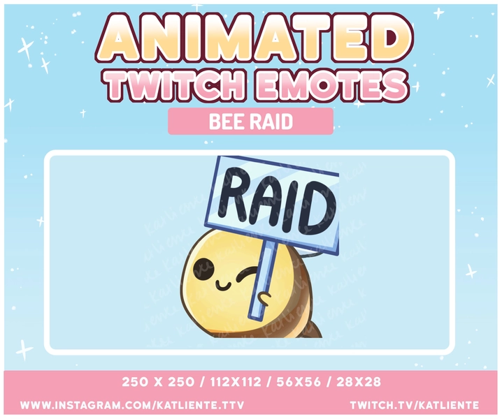 Animated Kawaii RAID Frog Emote Blue - Twitch, Discord, YouTube