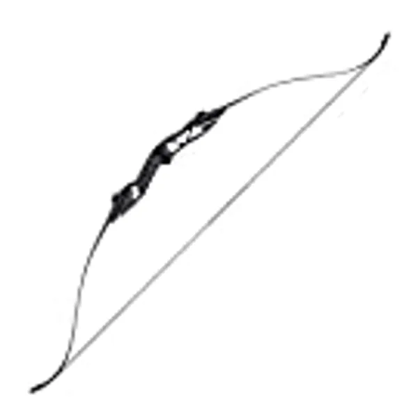 TOPARCHERY Archery 56" Takedown Hunting Recurve Bow Metal Riser Right Hand Black Longbow