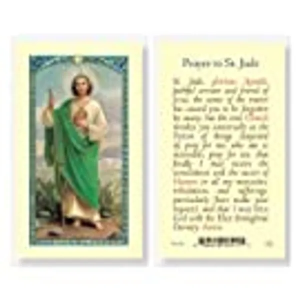 WJ Hirten E24-320 Prayer to Saint Jude Clear Holy Cards
