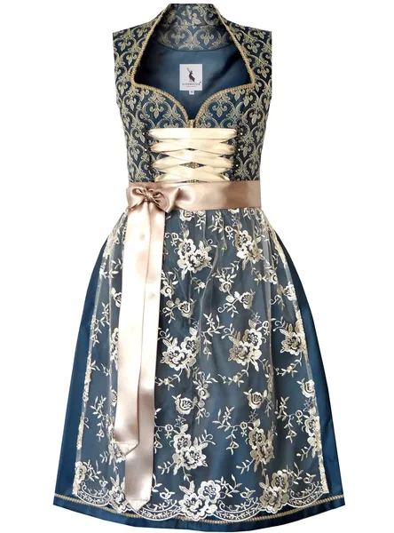 Midi Dirndl Belle from our exclusive collection incl. lace apron