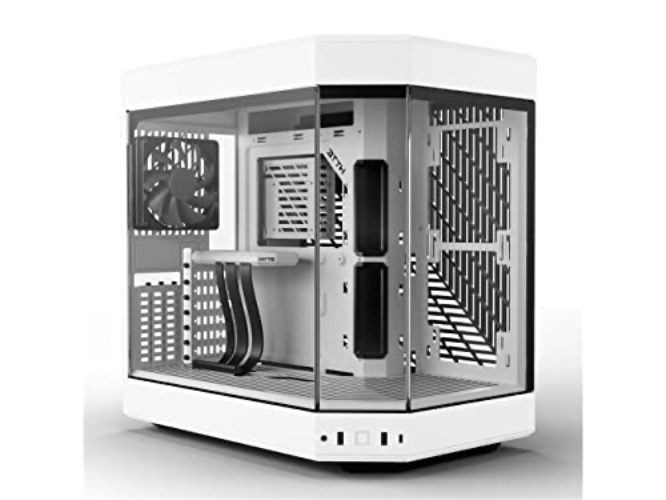 HYTE Y60 Modern Aesthetic Dual Chamber Panoramic Tempered Glass Mid-Tower ATX Computer Gaming Case with PCIE 4.0 Riser Cable Included, Snow White (CS-HYTE-Y60-WW) - Snow White - Y60