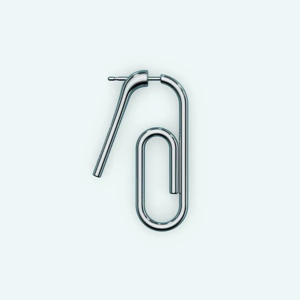 Mini Paper Clip Earring