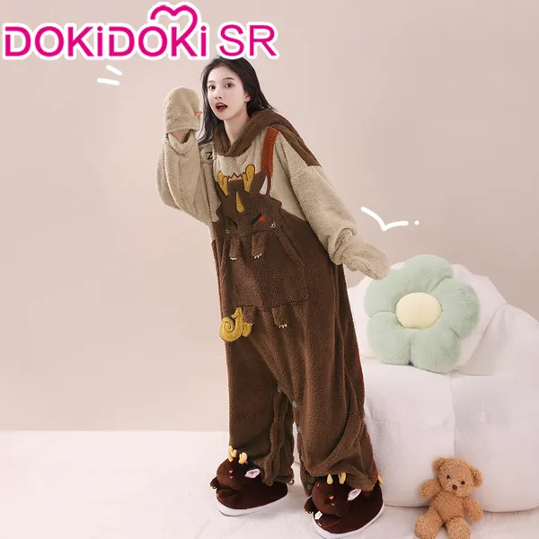【In Stock】DokiDoki-SR Game Genshin Impact Cosplay Zhongli / Hutao / Xiao Costume Cutie Party Doujin Pajamas Zhong Li Hu Tao Wanderer | Zhongli-S
