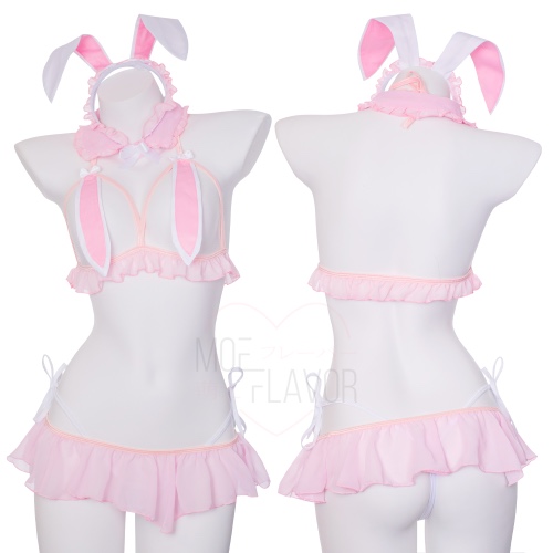 Blush Bunny Ears Lingerie | Pink / XS/S
