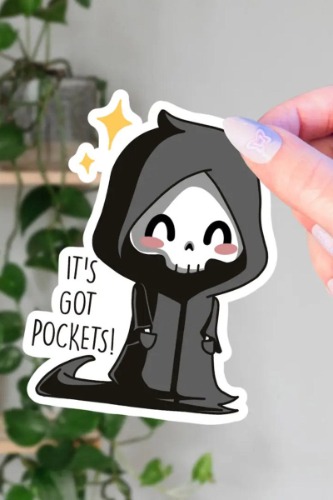 Happy Cause Pockets Grim Reaper Sticker | Default Title