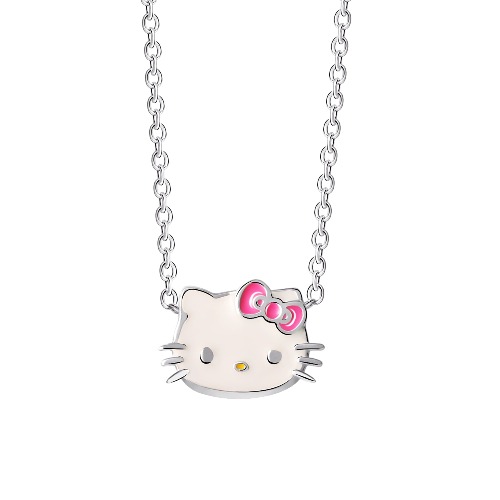 Hello Kitty Sterling Silver Enamel Necklace