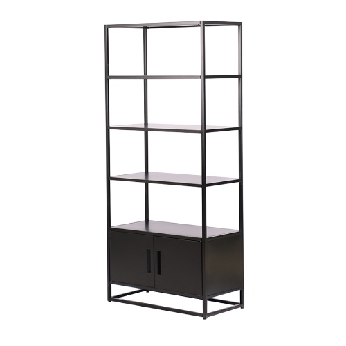 Brussel Wide Book Shelves Cabinet | Black