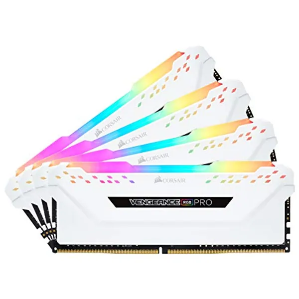 Corsair Vengeance RGB PRO 64GB (4x16GB) DDR4 3200MHz C16 XMP 2.0 Enthusiast RGB LED-Beleuchtung Speicherkit - weiß
