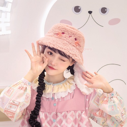 Bunny Ear Bucket Hat - Pink