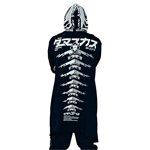 Niepce Inc Graphic Cyberpunk Zip Up Men's Fashion Hoodies Sweatshirts - X-Large - White