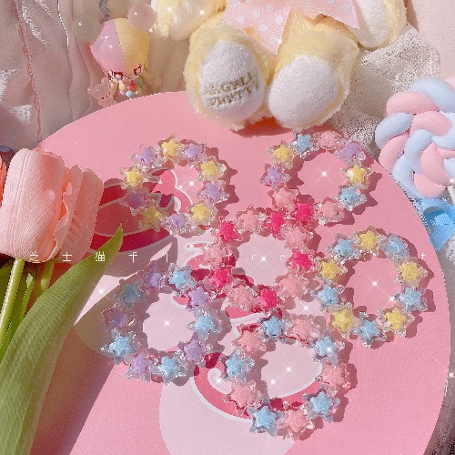 Cheese Cat~Buling Crystal Summer LolitaSweet Bracelet | pink+blue