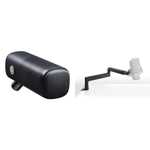 Elgato Wave DX XLR Dynamic Microphone, Speech Optimized, No Signal Booster Required, Reduces Unwanted Noise, Wide Acceptance Angle, Anti-Torsion Construction, Low Profile - Black - XLR Mic Set