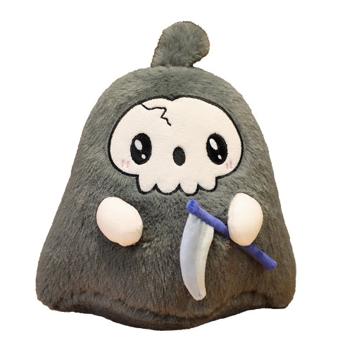 Spooky Azrael Ghost: Custom Halloween Plush - Black Azrael / 20cm