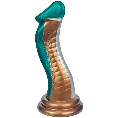 8.5" G-spot Dildo Huge Silicone Dildo with Strong Suction Cup, Soft Monster Dildo Animal Anal Plug for Vaginal G-spot Anal Prostate Stimulation Adult Sex Toy for Women & Men - Golden