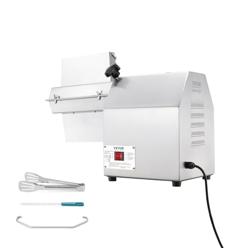 VEVOR Commercial Heavy Duty 304 Stainless Steel Kitchen Tool Tong, Cleaning Brush, and Tray, 750W Electric Meat Tenderizer Machine for Beef, Turkey, Chicken, Pork, and Fish, 19.5 inch