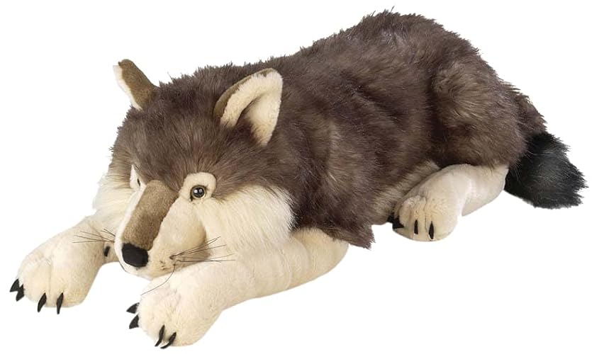 Wild Republic Jumbo Wolf Plush, Giant Stuffed Animal, Plush Toy, Gifts for Kids, 30 Inches - Wolf - Plush