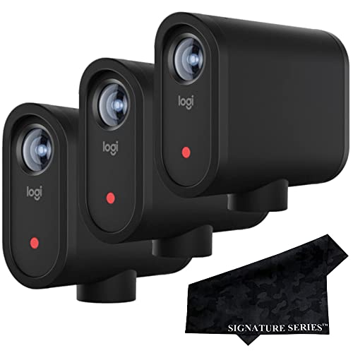 Mevo Start 3-Pack Wireless Live Streaming Cameras, for Multi-Camera HD Video, App Control and Streaming via Smartphone or Wi-Fi and Signature Series Lens Cloth, Black, 3 961-000500