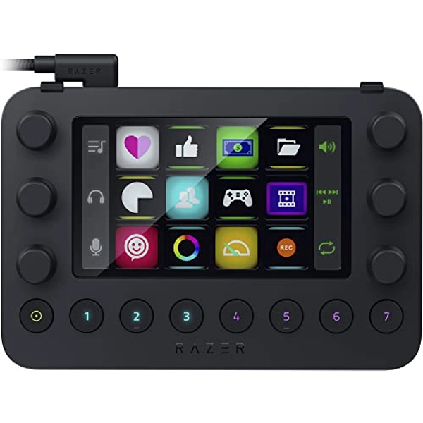 Razer Stream Controller - All-in-One Keypad for Streaming and Content Creation (12 Haptic Switchable Keys, 6 Tacticle Analog Dials, 8 Programmable Buttons) Black