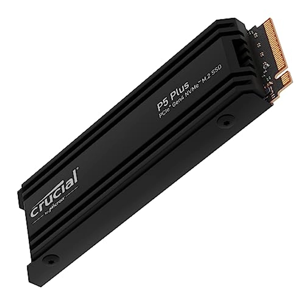Crucial P5 Plus 1TB Gen4 NVMe M.2 SSD Internal Gaming SSD with Heatsink, Compatible with Playstation 5 (PS5) - up to 6600MB/s - CT1000P5PSSD5