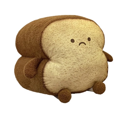 Cute bread shape Cushion - Light Brown / Small
