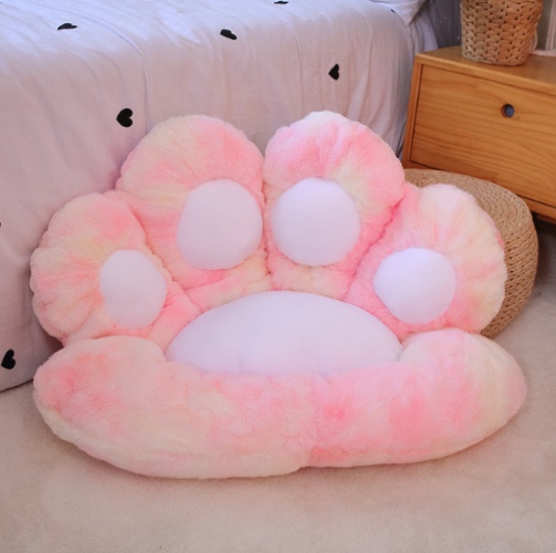 Cozy 1pc/ 2 Sizes Soft Paw Pillow Cushion for Chair - colorful pink / 80cm