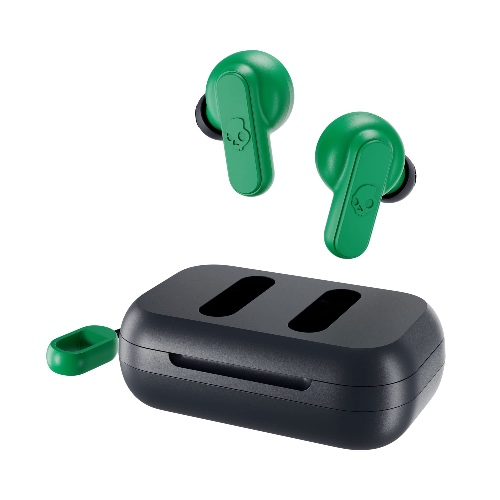 Skullcandy Dime 2 True Wireless In-Ear Bluetooth Earbuds, Use with iPhone and Android. Charging Case, Tile, and Microphone. Best for Gym, Sports, and Gaming, IPX4 Sweat and Dust Resistant - Blue/Green