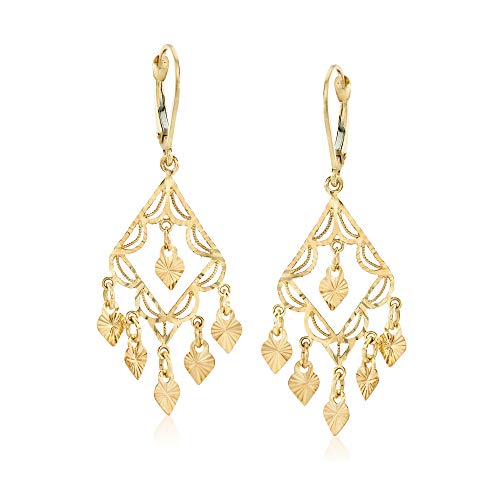 Ross-Simons 14kt Yellow Gold Filigree Chandelier Earrings