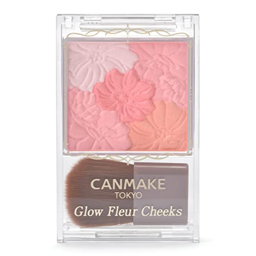 CANMAKE Glow Fleur Cheeks [02] Apricot Fleur - [02] Apricot Fleur - 1 Count (Pack of 1)